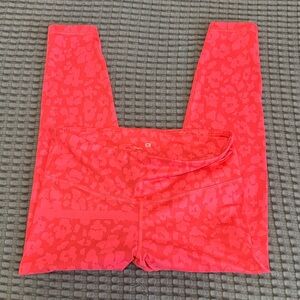 Gap fit hot pink leopard leggings